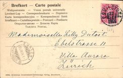 Vintage Postcard Fantasy Child Reindeer Ski