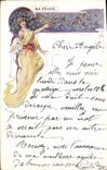 Vintage Postcard Fantasy Woman It sinned (chart toilee)