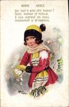 CPA Fantaisie Enfant Bataille de boules de neige 