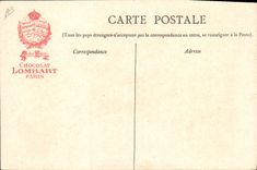 Postal Daniel de Foe Robinson Crusoe Publicista y novelista Chocolate Lombart