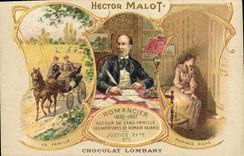Vintage Postcard Hector Malot In rich Marriage family Lombart Chocolate