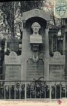 Vintage Postcard Paris Father Lachaise Monument of Alfred de Musset