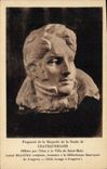 CPA Fragment de la maquette de la statue de Chateaubriand offerte par l'Etat a la ville de Saint Malo 