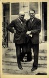 CPA Georges Duhamel de l'Academie Francaise en compagnie de Berthold Mahn 