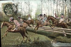CPA Cheval Equitation Hippisme Enfants Les courses Les haies
