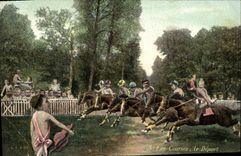 CPA Cheval Equitation Hippisme Enfants Les courses Le depart