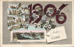 Vintage Postcard Fantasy Flowers Year 1906 Paris