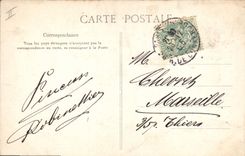 Vintage Postcard Fantasy Flowers Year 1906 Paris