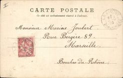 Vintage Postcard Fantaisie Flowers Year 1903 Horseshoe Trefle (chart toilee)