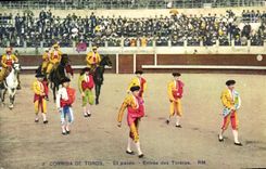 CPA Corrida Course de taureaux El paseo Entree des toreros 