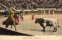 CPA Corrida Course de taureaux Citando para picar 