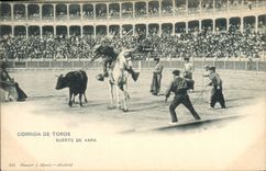 CPA Corrida Course de taureaux Suerte de Vara 