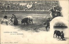 CPA Corrida Course de taureaux Un quita adornado 