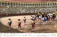 CPA Corrida Course de taureaux El paseo 