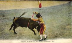 CPA Corrida Course de taureaux Suerte de banderillas 