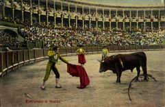 CPA Corrida Course de taureaux Entrando a matar 