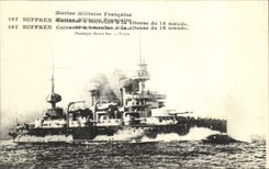 CPA Bateau de Guerre Suffren Cuirasse a tourelles 
