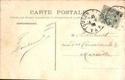 CPA Bateau de Guerre Toulon Le Saint louis 