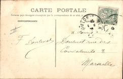 Vintage Postcard Warship Toulon Suffren