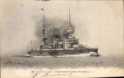 Vintage Postcard Warship the Holy louis Vaisseua admiral