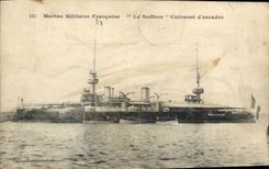 CPA Bateau de Guerre Le Suffren Cuirasse d'escadre 