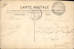 Vintage Postcard Warship Sirgfried Siegfried (painted the hand has)