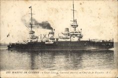 Vintage Postcard Holy Warship louis Armours admiral in chief 3rd squadron