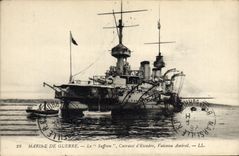 CPA Bateau de Guerre Le Suffren Cuirasse d'escadre Vaisseau amiral 