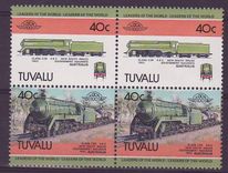 Tuvalu 40c Train Class C38 New South Wales Australia ** Luxe  Bloc de 4