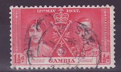 Gambie Gambia Cancelled Basse 1 1/2d value Coronation