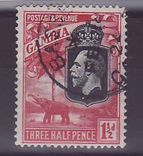 Gambie Gambia Cancelled Basse 1 1/2d value Elephant 1924 (monthe before date)