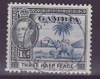 Gambie Gambia Cancelled Basse 1 1/2 d value Elephant