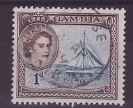 Gambie Gambia Cancelled Basse 1 d value Boat
