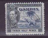Gambie Gambia Cancelled Fattoto 1 1/2d Elephant