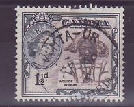 Gambie Gambia Cancelled Kunta-Ur  1 1/2d Wollof Woman