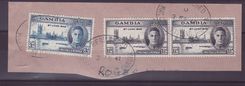 Gambie Gambia Cancelled Macarthy Island Parcel 3d + pair of 2  Registered Cancel