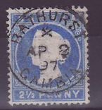 Gambie Gambia Cancelled Bathurst 2 1/2p Cameo 