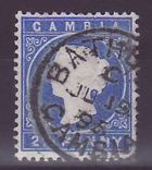 Gambie Gambia Cancelled Bathurst 1/2p Cameo 
