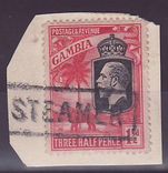 Gambie Gambia Cancelled Steamer 1 1/2p Elephant Posted on steamer