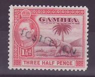 Gambie Gambia Cancelled Steamer 1 1/2 p Elephant Posted on steamer