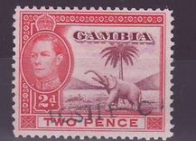 Gambie Gambia Cancelled Steamer 1 1/2 p Elephant Posted on steamer