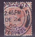 Gambie Gambia Cancelled Paquebot Liverpool 2 p Victoria Posted on steamer