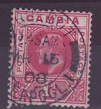 Gambie Gambia Cancelled Paquebot Liverpool 1 p Edward VII Posted on steamer