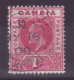 Gambie Gambia Cancelled Paquebot Liverpool 1 p Edward VII Posted on steamer