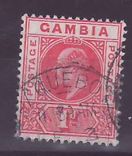Gambie Gambia Cancelled Paquebot Liverpool 1 p Edward VII Posted on steamer