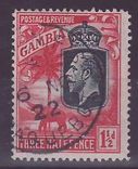Gambie Gambia Cancelled Paquebot 1 1/2d Elephant  Posted on steamer
