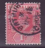 Gambie Gambia Sierra Leone stamps with Bathurst cancellation 1d 