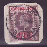 Gambie Gambia Sierra Leone stamps with Bathurst cancellation 1d 