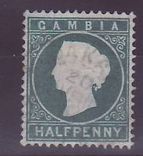 Gambie Gambia 1/2p Cameo with Dakar Senegal cancellation