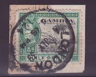 Gambie Gambia 1/d Elephant with 1938 London cancellation